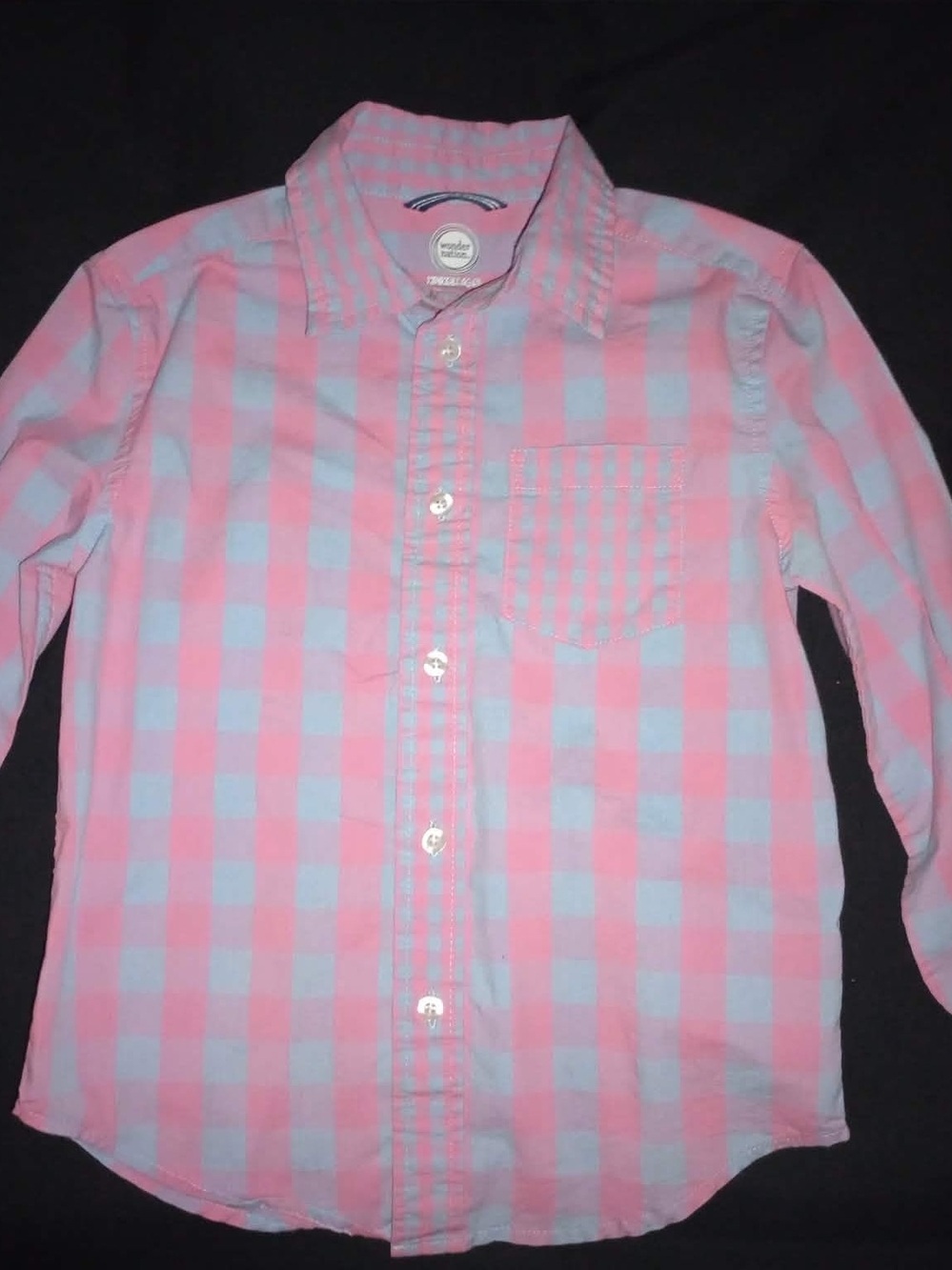 wonder nation Pink & Light Blue Gingham Button-Down Shirt